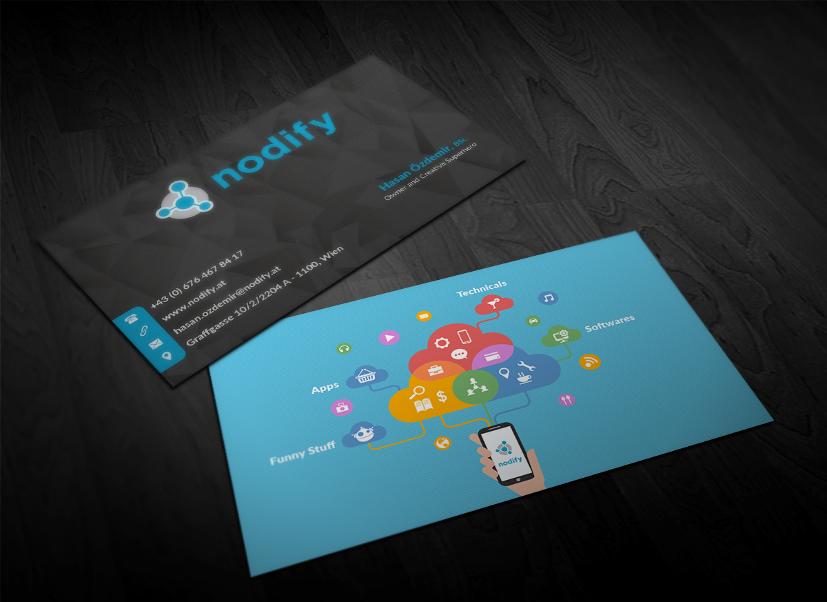 Business Card Design by Pointless Pixels India for nodify e.U. | Design #12387342
