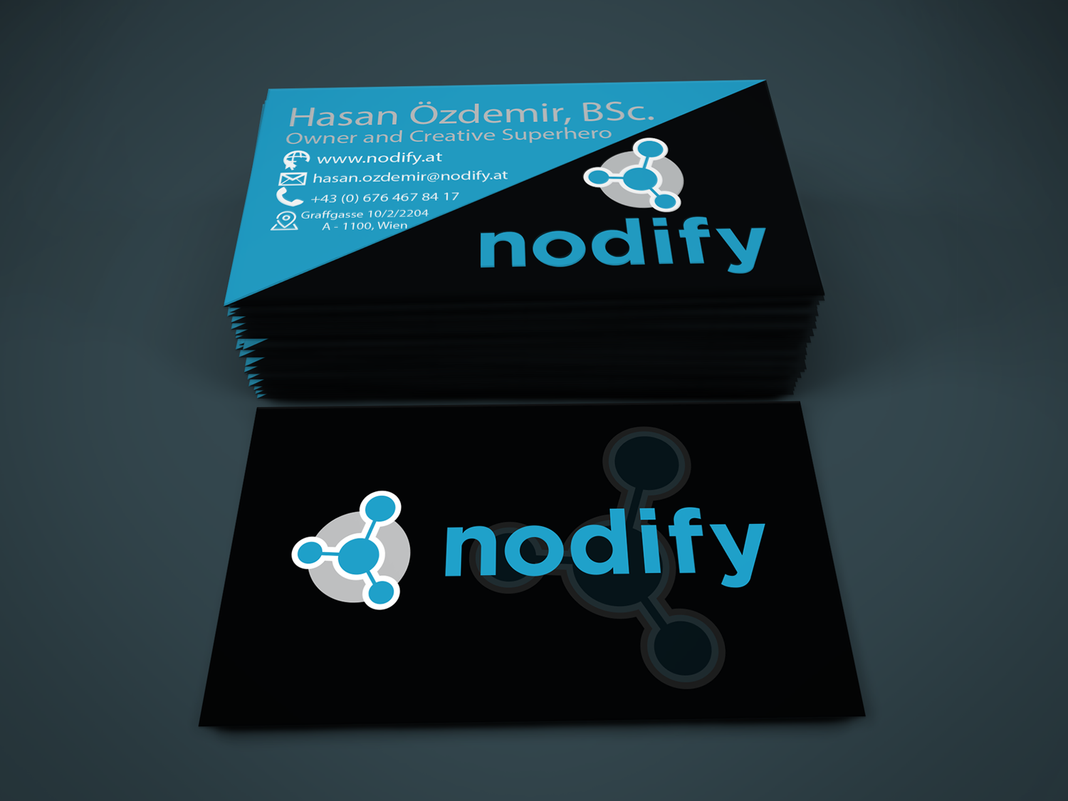 Business Card Design by JordanWilliams for nodify e.U. | Design #12355854