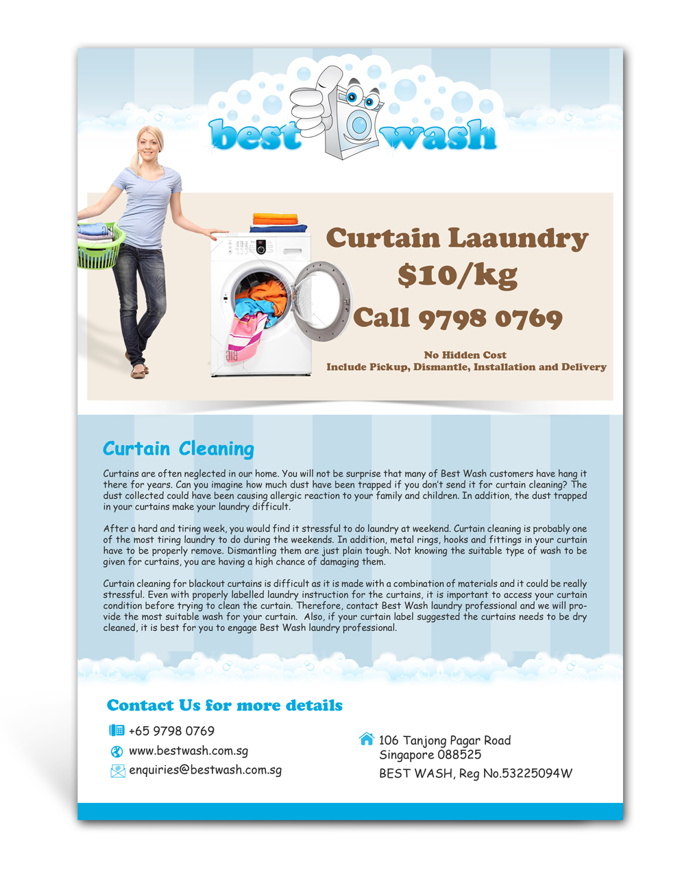 colorful modern it company flyer design for best wash by hih7 how much to make flyers