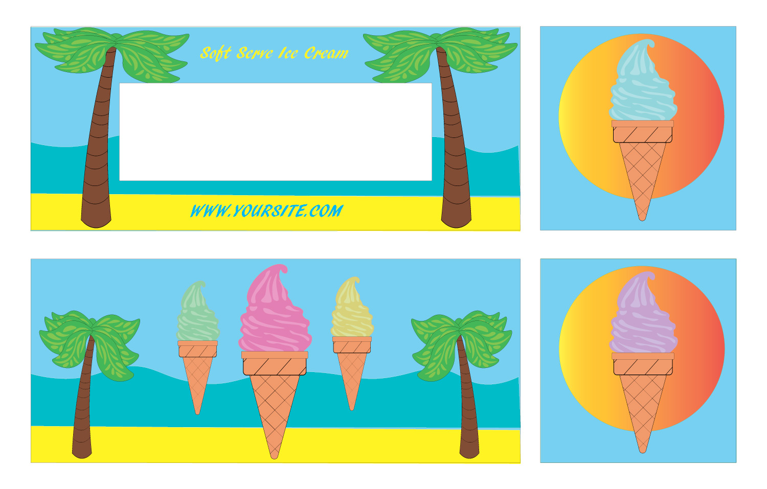 Graphic Design by alex raadik for Just Beachy Premium Soft Serve Ice Cream | Design #12501243
