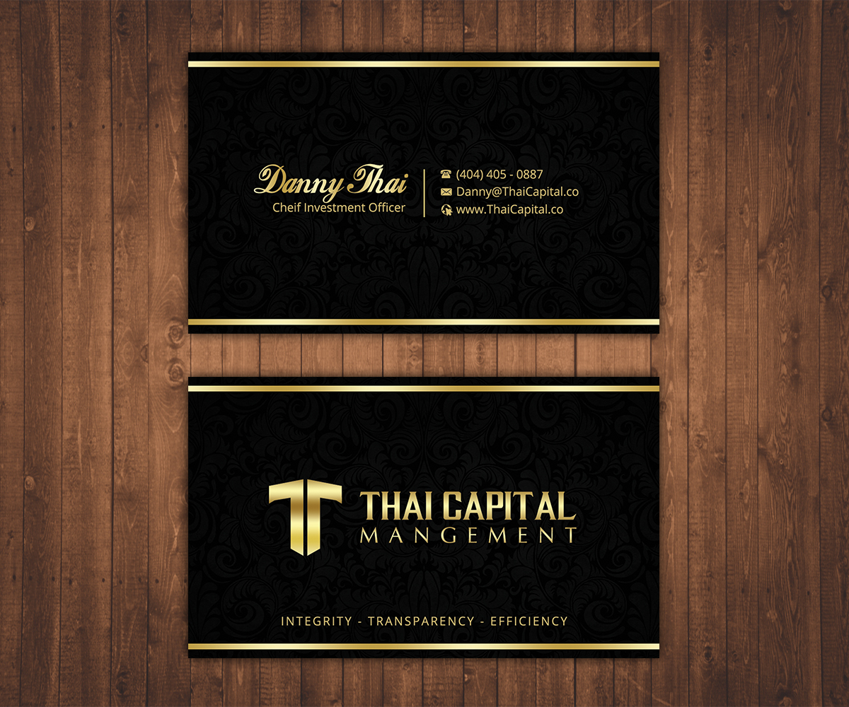Business Card Design by Stylez Designz for Thai Capital Management | Design #12456943