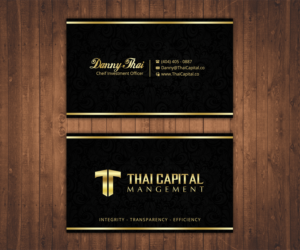 Business Card Design by Stylez Designz for Thai Capital Management | Design: #12456943