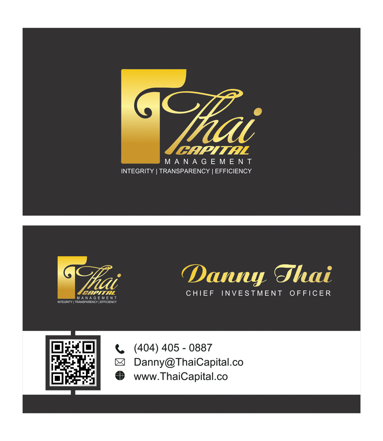 Business Card Design by dianpraditaputri for Thai Capital Management | Design #12422118