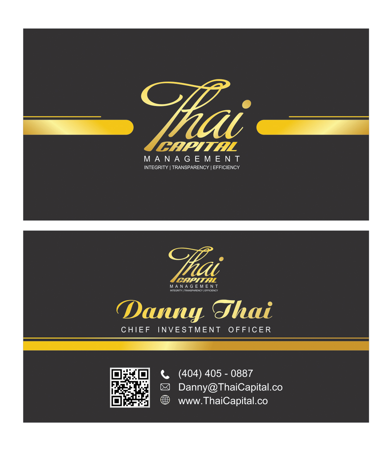 Business Card Design by dianpraditaputri for Thai Capital Management | Design #12422129