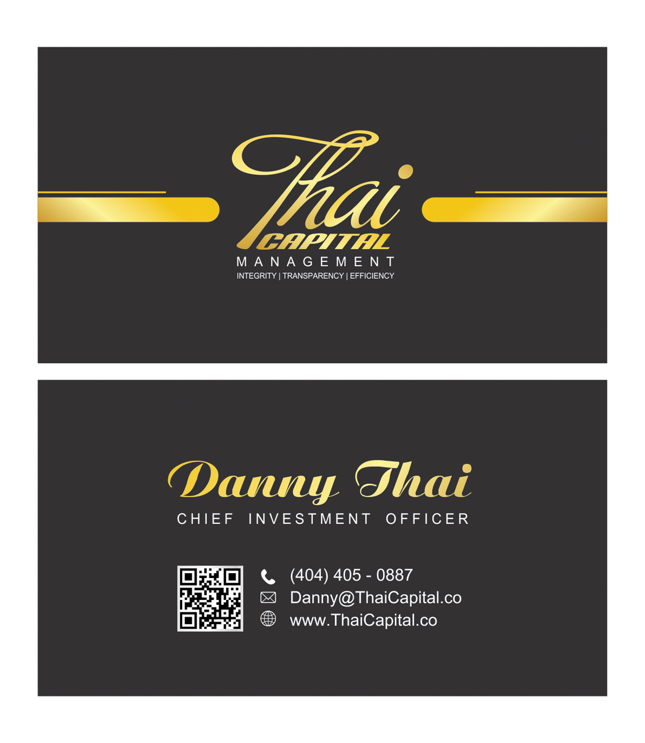Business Card Design by dianpraditaputri for Thai Capital Management | Design #12422170