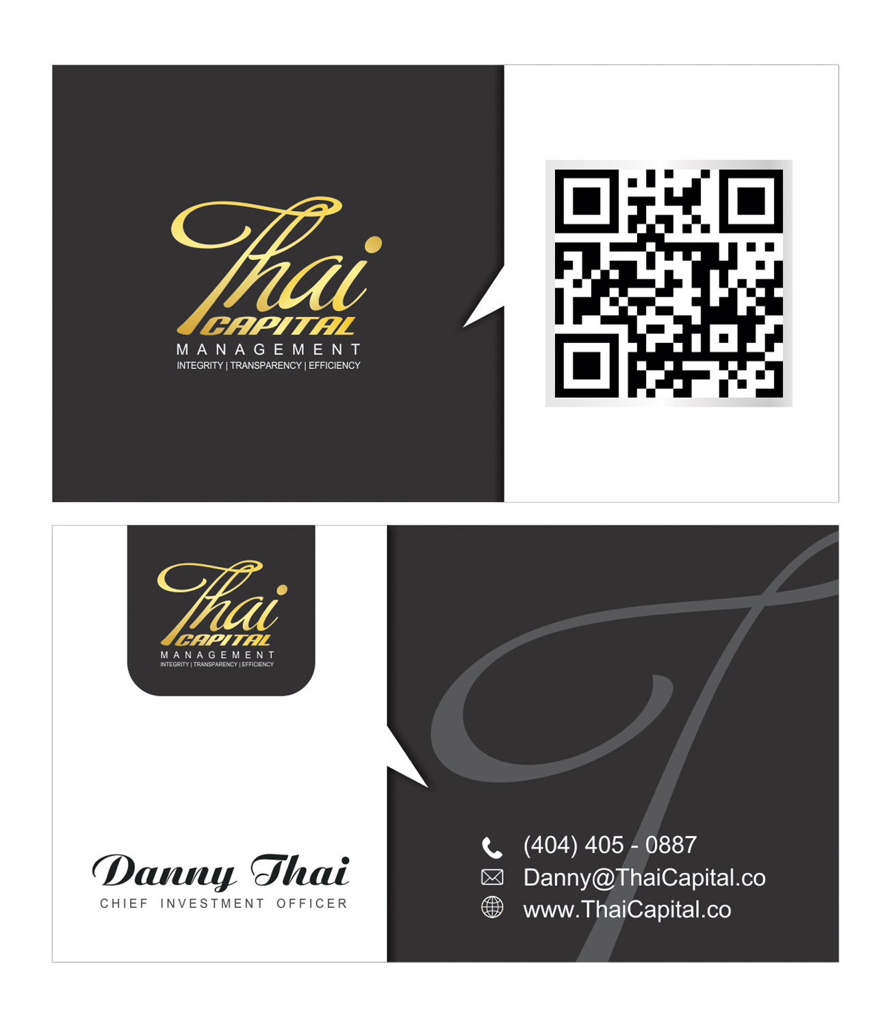 Business Card Design by dianpraditaputri for Thai Capital Management | Design #12422192