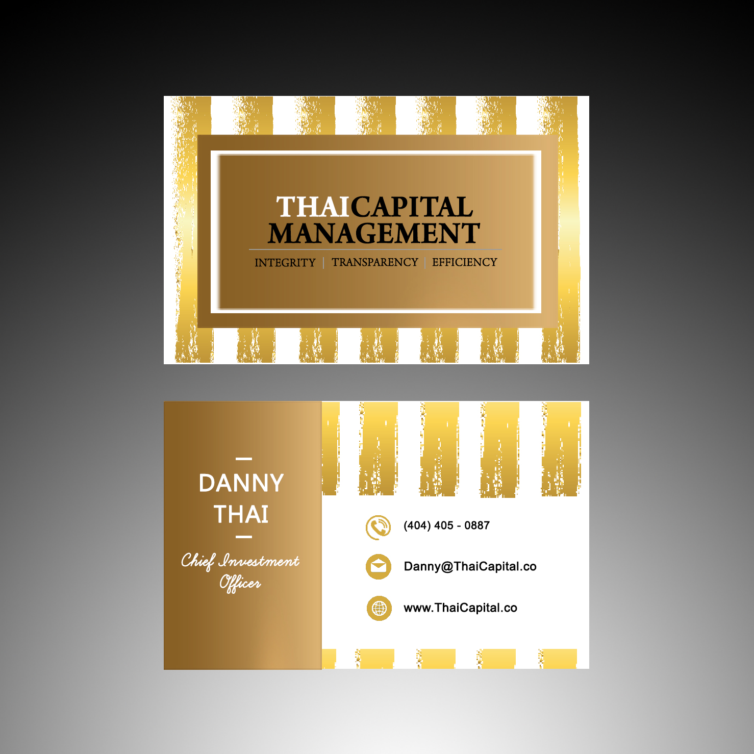 Business Card Design by designerdhyani for Thai Capital Management | Design #12397820
