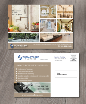 Postcard Design by alex989 for Signature Plumbing. Inc | Design: #12375292