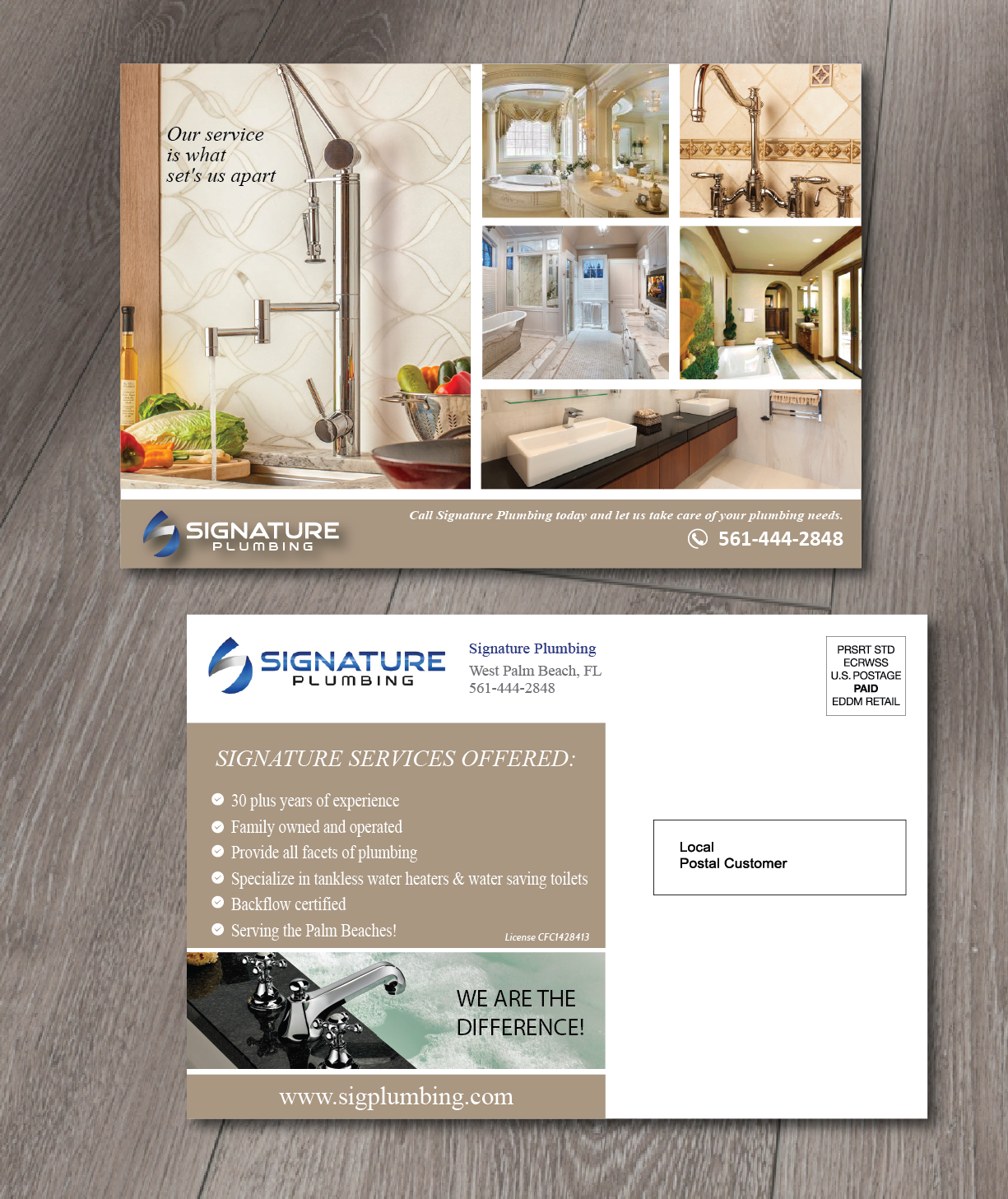 Postkarten-Design von alex989 für Signature Plumbing. Inc | Design #12404867