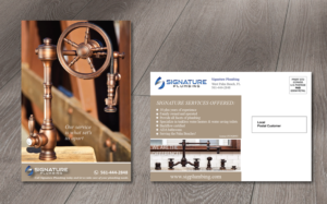 Postkarten-Design von alex989 für Signature Plumbing. Inc | Design: #12414579