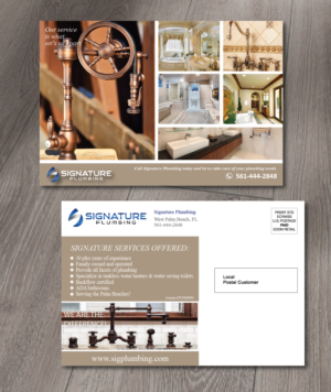 Postkarten-Design von alex989 für Signature Plumbing. Inc | Design: #12414607