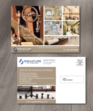Postkarten-Design von alex989 für Signature Plumbing. Inc | Design: #12434276