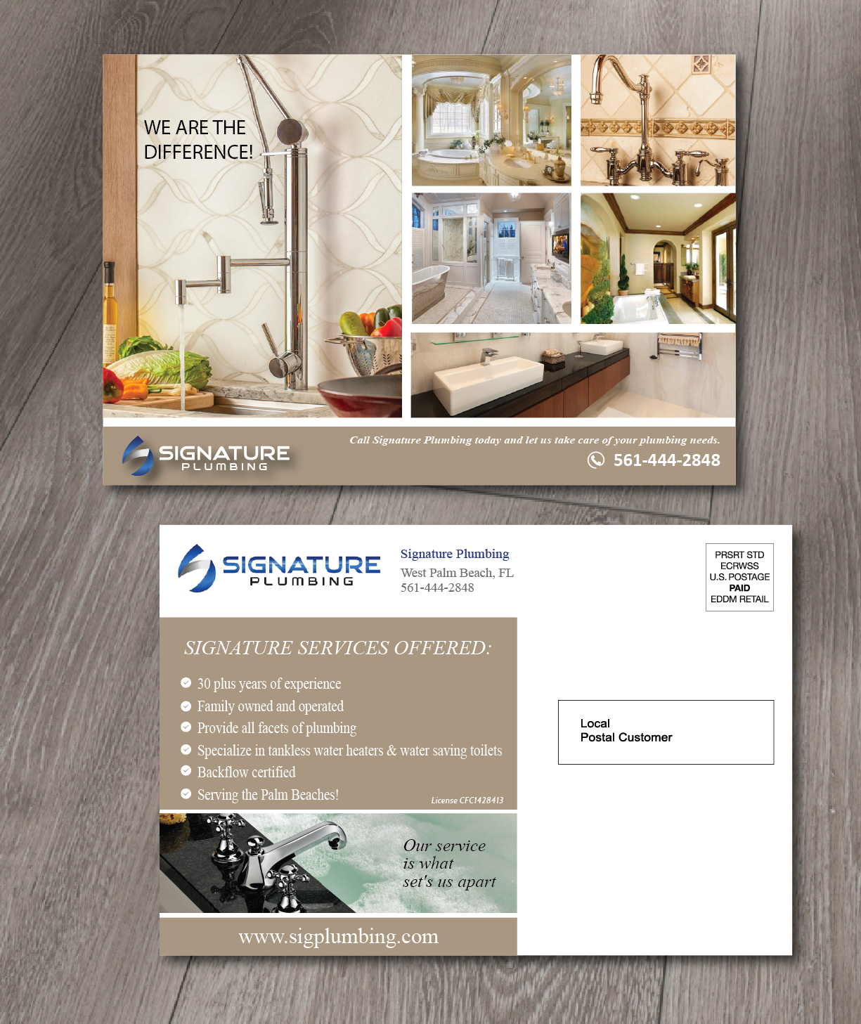 Postkarten-Design von alex989 für Signature Plumbing. Inc | Design #12434503