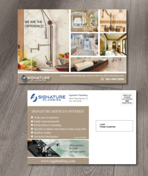 Postcard Design by alex989 for Signature Plumbing. Inc | Design: #12434503