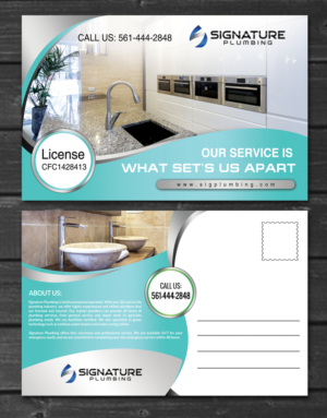 Postkarten-Design von debdesign für Signature Plumbing. Inc | Design: #12406896