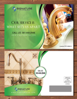 Postkarten-Design von debdesign für Signature Plumbing. Inc | Design: #12421556
