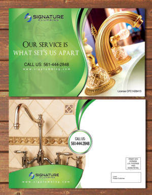 Postkarten-Design von debdesign für Signature Plumbing. Inc | Design: #12428396