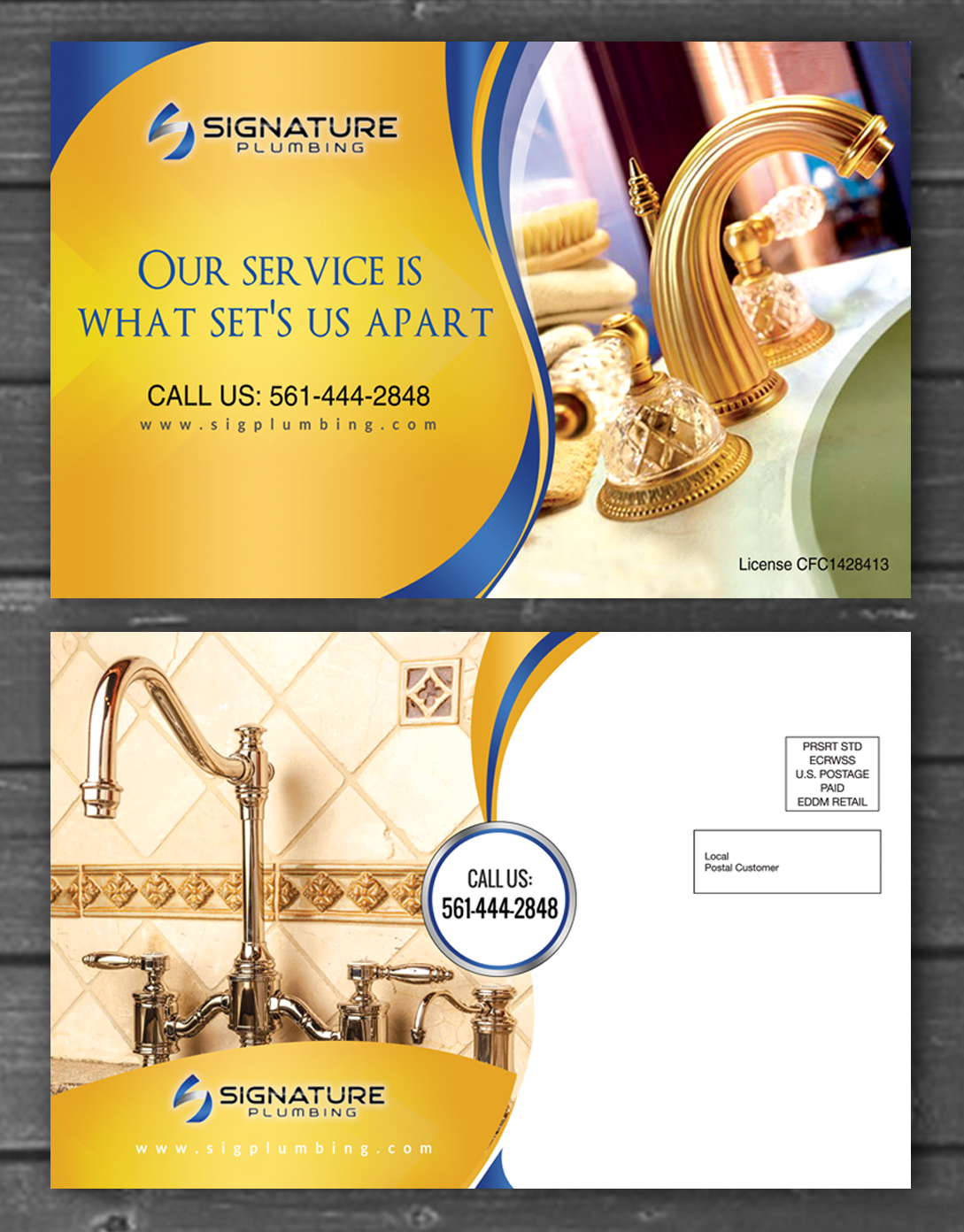 Postkarten-Design von debdesign für Signature Plumbing. Inc | Design #12440548