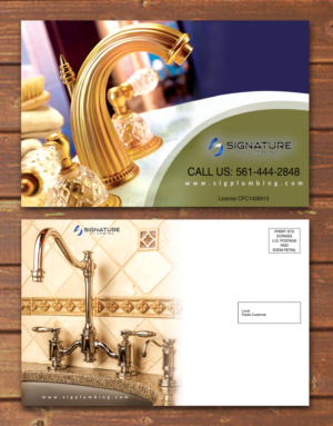 Postcard Design by debdesign for Signature Plumbing. Inc | Design: #12502993