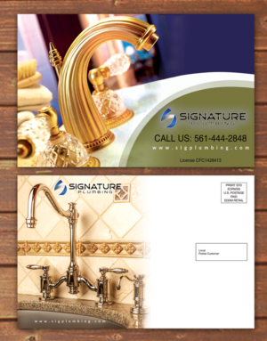 Postcard Design by debdesign for Signature Plumbing. Inc | Design: #12515102