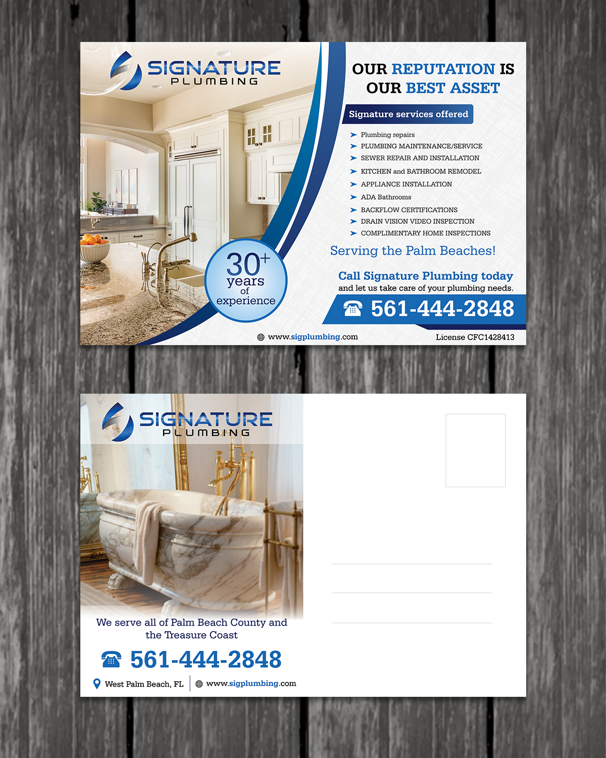 Postcard Design by ecorokerz for Signature Plumbing. Inc | Design #12400256