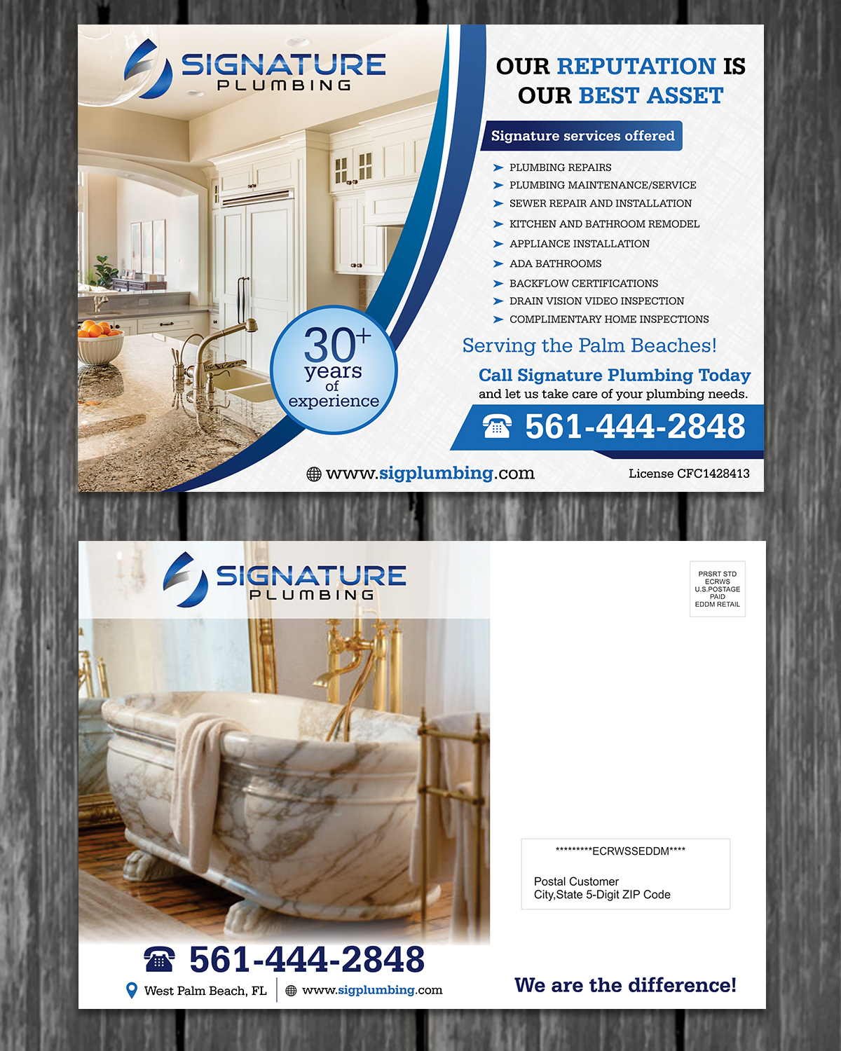 Postcard Design by ecorokerz for Signature Plumbing. Inc | Design #12428833