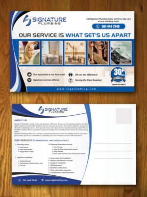 Plumbing Company- Mass mailing Post card  | Postcard Design by innovative earth