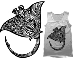 Island style sleeveless tank top designs | Design de T-shirt par yuliART