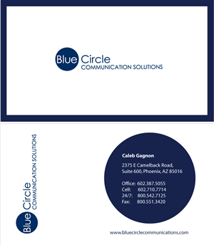 Business Card Design Project -  Blue Circle | Diseño de Tarjeta de Presentación por ABG