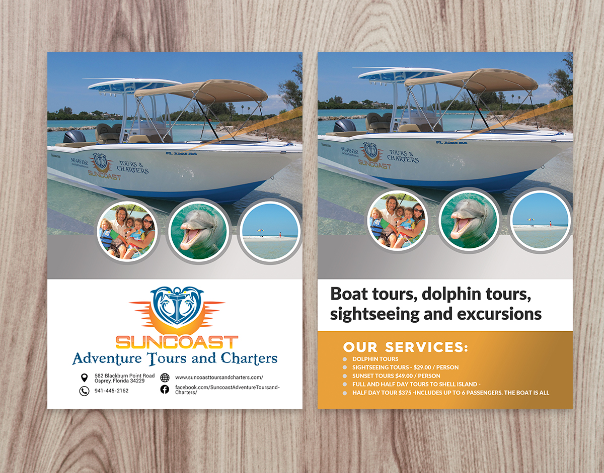 Flyer Design by isabel paoli for Suncoast Adventure Tours and Charters | Design #12393841
