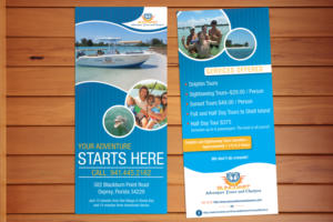 Diseño de Flyer por tszalay para Suncoast Adventure Tours and Charters | Diseño: #12367632