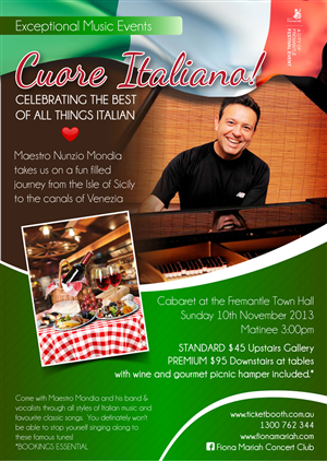 Exceptional Music Events Cuore Italiano Concert | Poster-Design von Pinky 