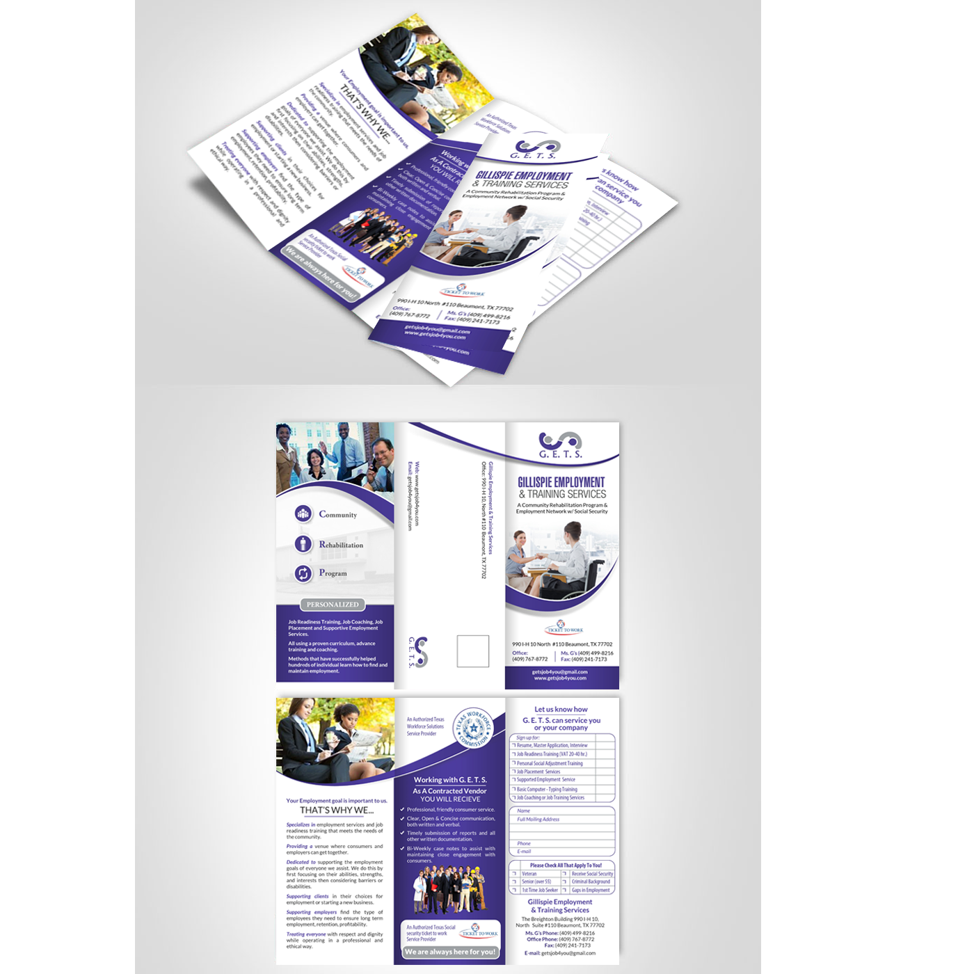 Brochure Design by creative.bugs for Gillispie Employment & Training Service | Design #12629695
