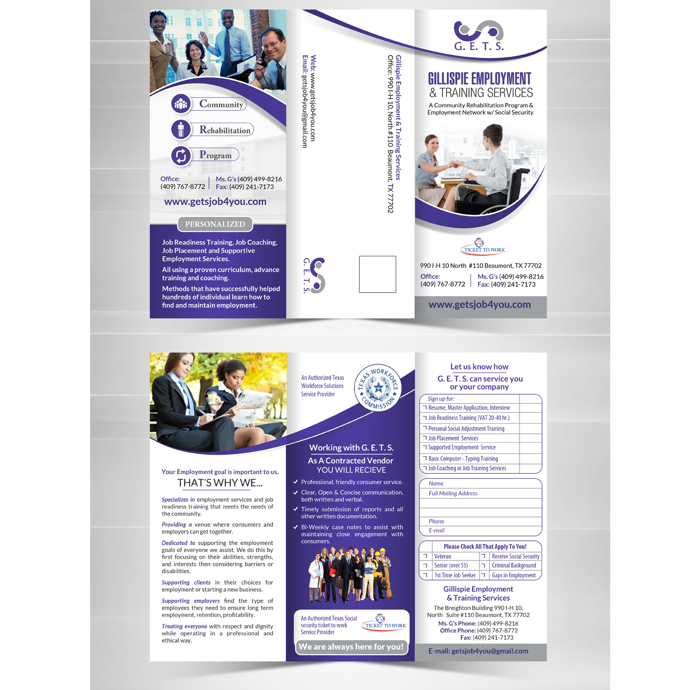 Broschüren-Design von creative.bugs für Gillispie Employment & Training Service | Design #12674035