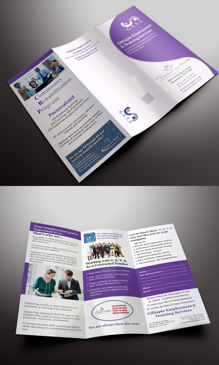 Brochure Design by pipra for Gillispie Employment & Training Service | Design #12647242
