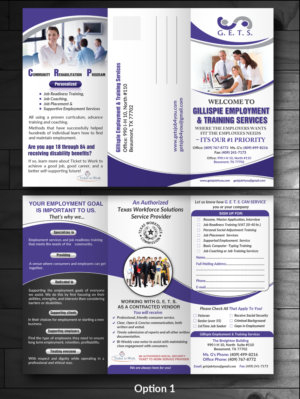 Brochure Design by innovative earth for Gillispie Employment & Training Service | Design: #12674658