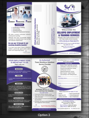 Brochure Design by innovative earth for Gillispie Employment & Training Service | Design: #12674660