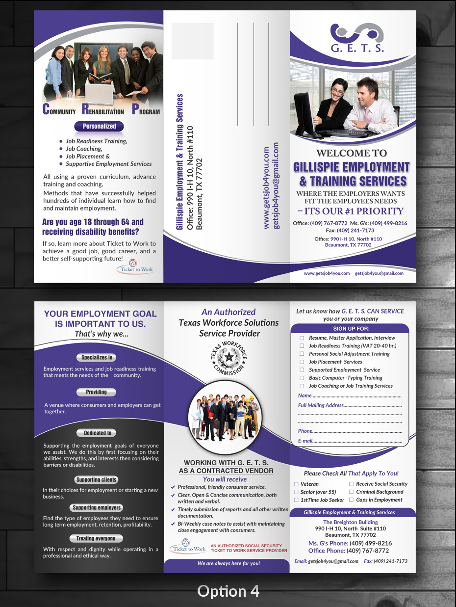 Brochure Design by innovative earth for Gillispie Employment & Training Service | Design #12674661