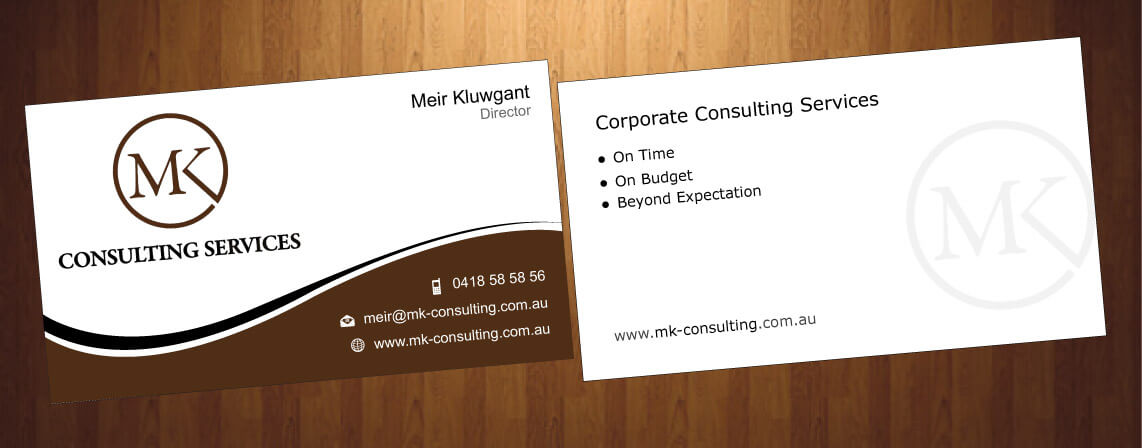 Business Card Design by HarmiDesigning for MSK Enterprises P/L | Design #12427548