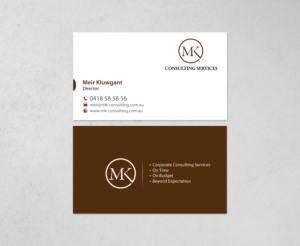 Visitenkarten-Design von chandrayaan.creative für MSK Enterprises P/L | Design: #12401933