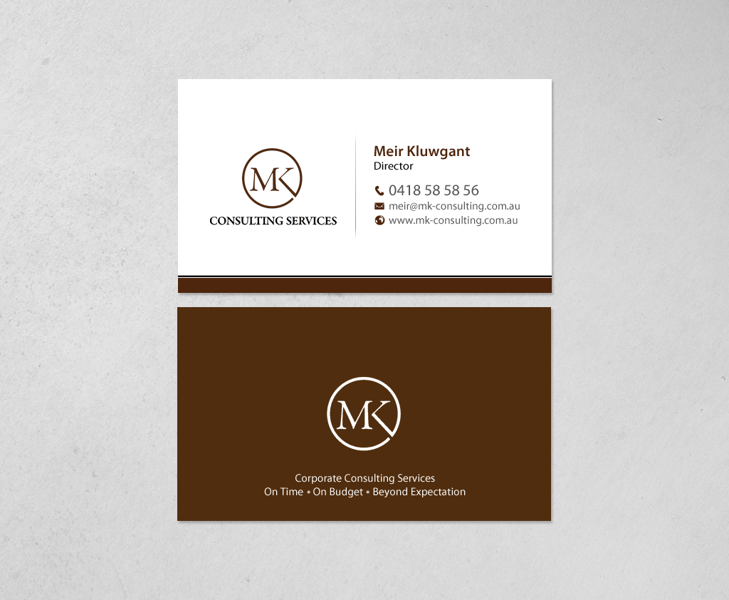 Diseño de Tarjeta de Presentación por chandrayaan.creative para MSK Enterprises P/L | Diseño #12402525