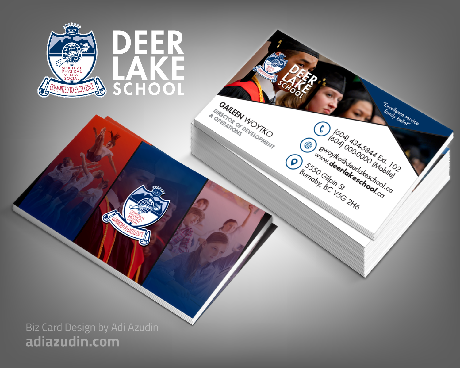 Business Card Design by adiazudin for Deer Lake School | Design #12377088