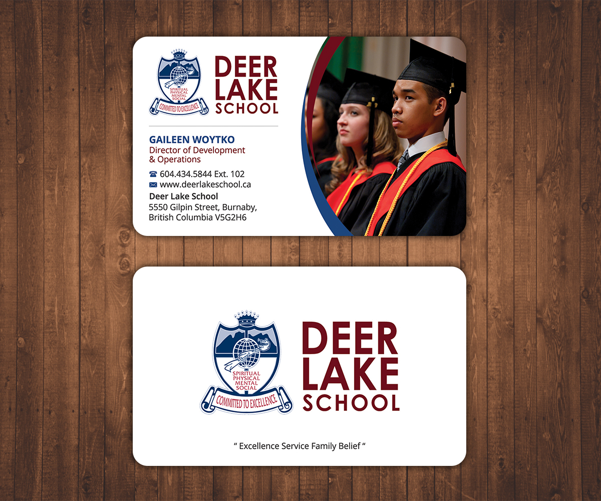 Business Card Design by Stylez Designz for Deer Lake School | Design #12424883