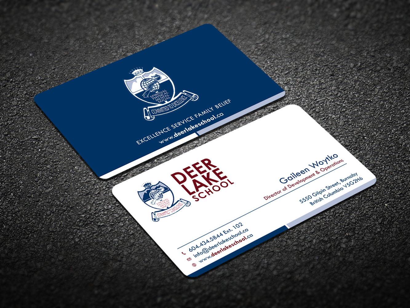 Business Card Design by Verified artistry (Design garden) for Deer Lake School | Design #12398187
