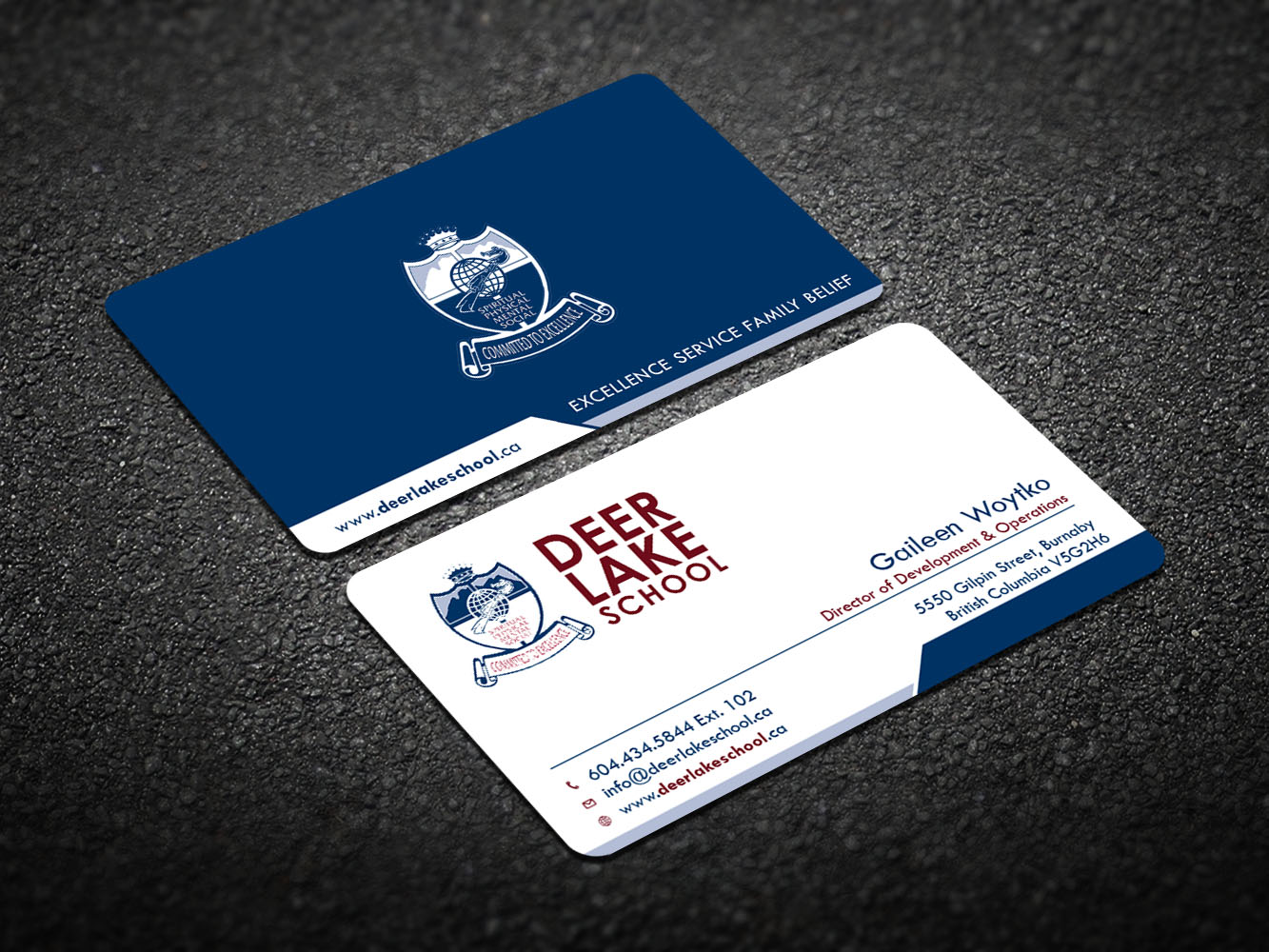 Diseño de Tarjeta de Presentación por Verified artistry (Design garden) para Deer Lake School | Diseño #12398193