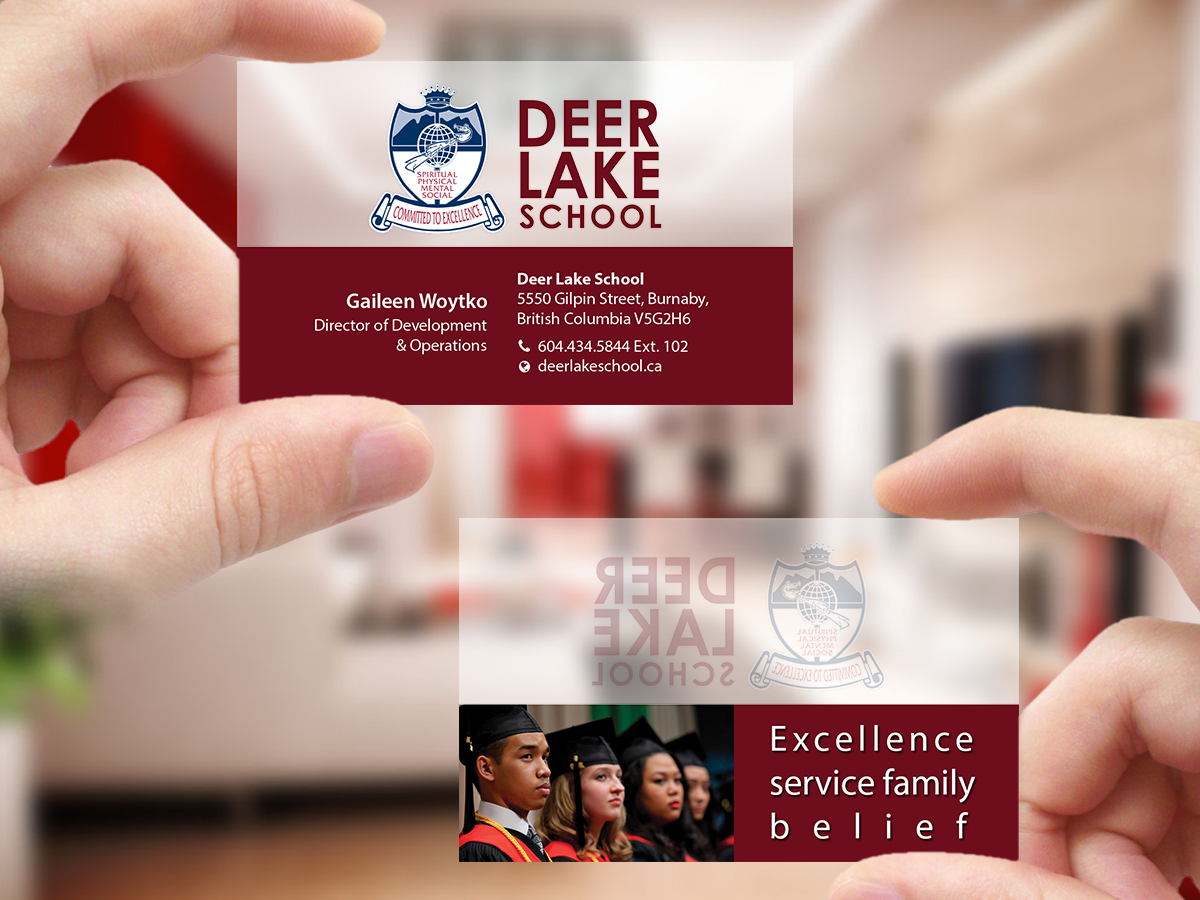 Business Card Design by Creations Box 2015 for Deer Lake School | Design #12385686