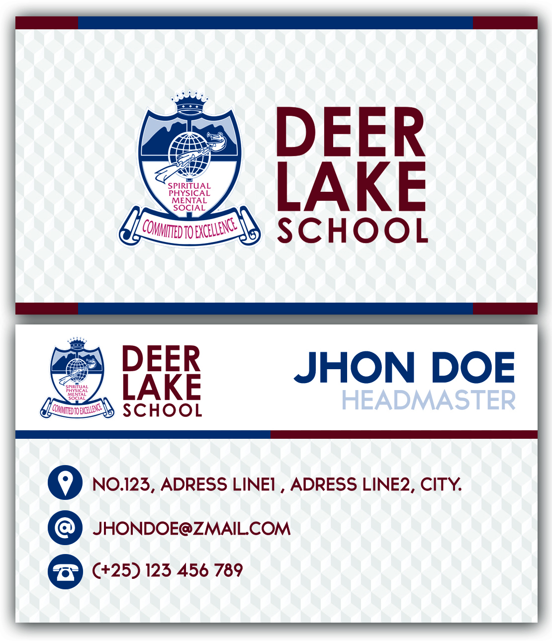 Business Card Design by prosajana for Deer Lake School | Design #12376681