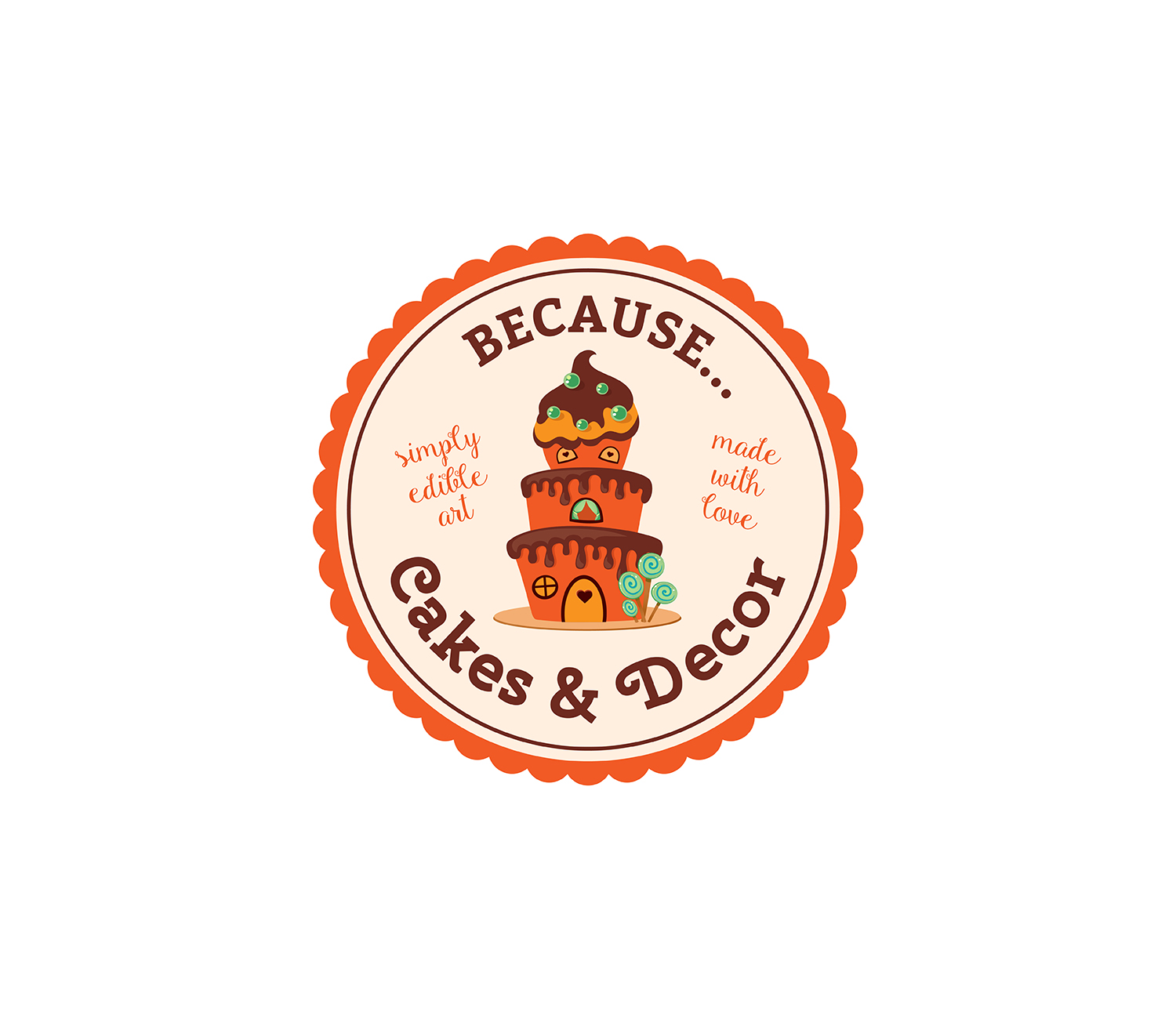 Logo-Design von RoundYellow für BECAUSE... Cakes & Decor | Design #12392918