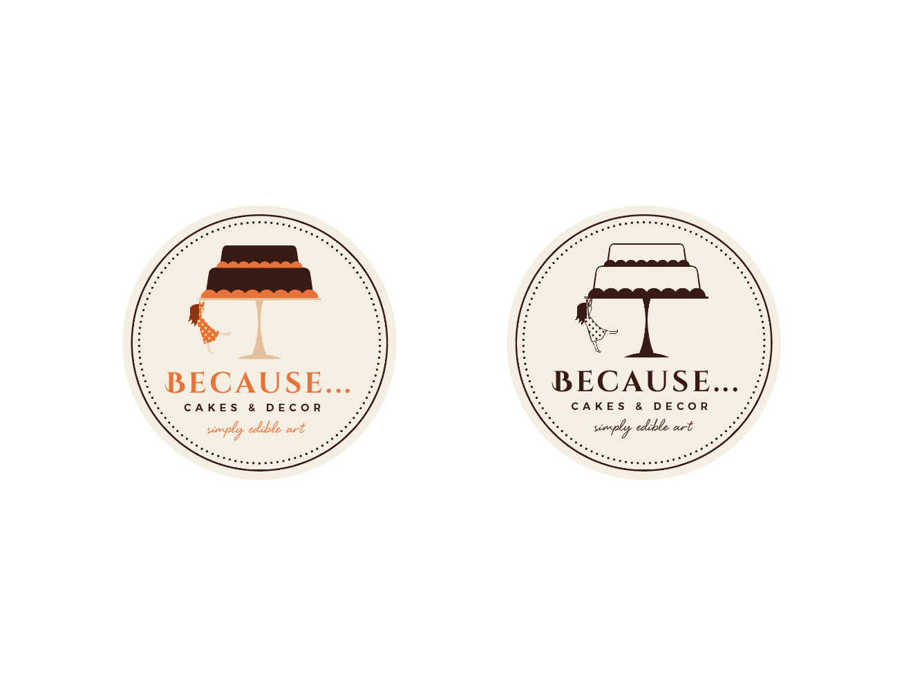 Logo Design by wonderland for BECAUSE... Cakes & Decor | Design: #12419122