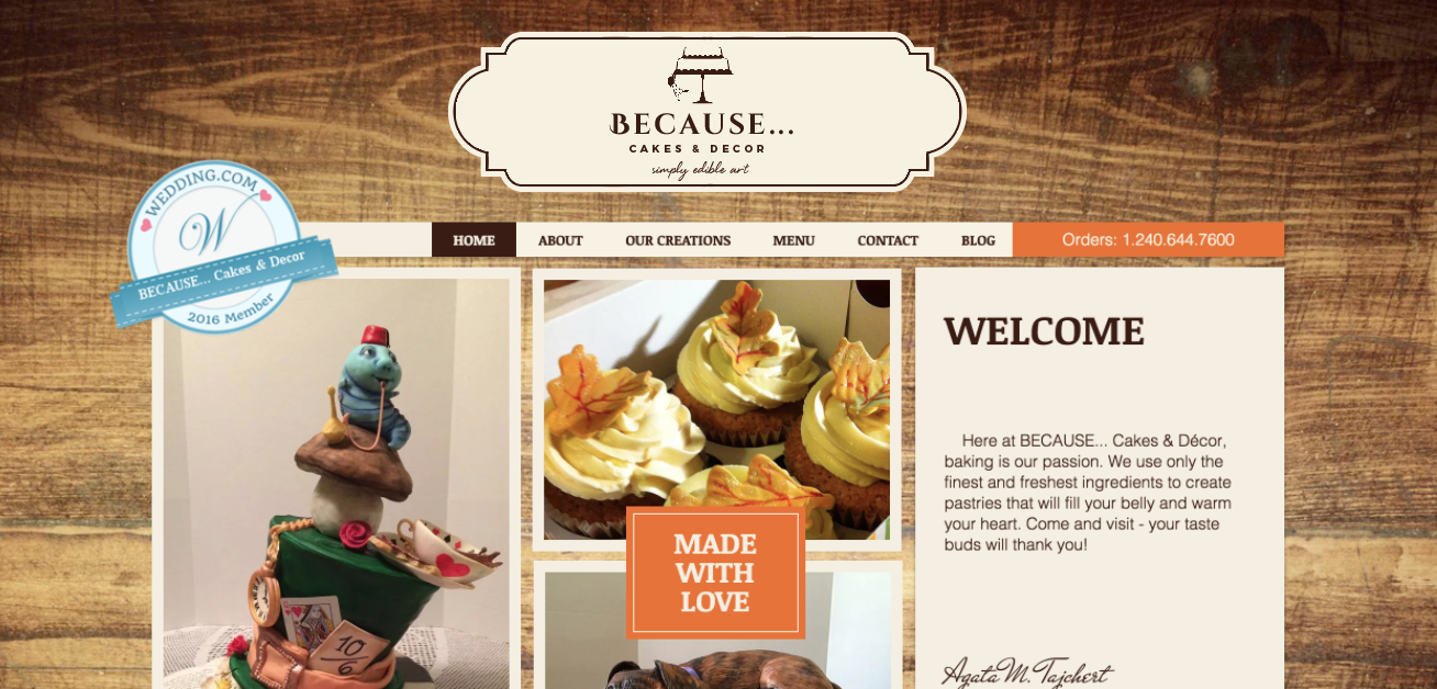 Logo Design by wonderland for BECAUSE... Cakes & Decor | Design #12808285